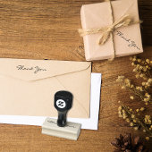 Custom dank u moderne chique elegante bruiloft hou rubberstempel