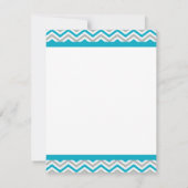 CUSTOM DANK U OPMERKING zoete chevron aqua grijs Notitiekaartje (Achterkant)