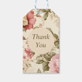 Custom Dank u schattig  bloemig elegant chic Cadeaulabel