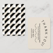 Custom dank u voor uw bestelkaart notitiekaartje (Voorkant / Achterkant)
