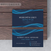 Custom Dark Bright Navy Blauw Wit Juridische Kanto Visitekaartje