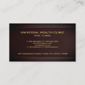 Custom Dark Red Maroon Gold Healthcare Visitekaartje (Achterkant)