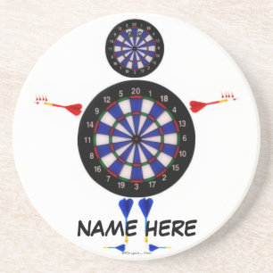 Custom Dart Board Man Fun Zandsteen Onderzetter