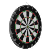 Custom Dartboard - Classic BLACK WHITE, RED GREEN Dartbord (Voorkant Links)