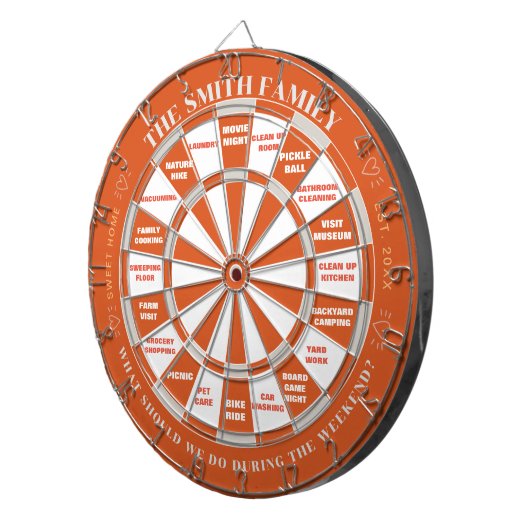 Custom Dartboard Plus Activity Beslissingsbord Dartbord (Voorkant Rechts)