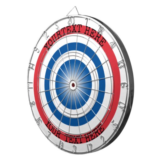 Custom Dartboard Target with Personalized Text Dartbord (Voorkant Rechts)