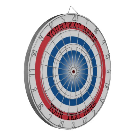 Custom Dartboard Target with Personalized Text Dartbord (Voorkant Links)