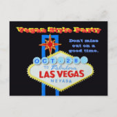 Custom Date Vegas Style Party Uitnodiging Briefkaart (Voorkant)