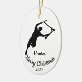 Custom Dated Christmas Skateboard Keramisch Ornament (Links)