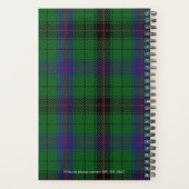 Custom Davidson Scottish Clan Castle Tartan Weekly Planner (Achterkant)
