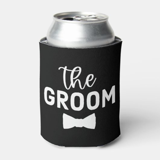 Custom De bruidegom bruiloft Blikjeskoeler (Blikje Voorkant)