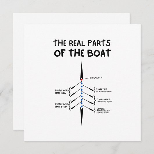 Custom De echte delen van de Boat flatcard (Voorkant / Achterkant)