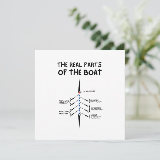 Custom De echte delen van de Boat flatcard (Staand voorkant)