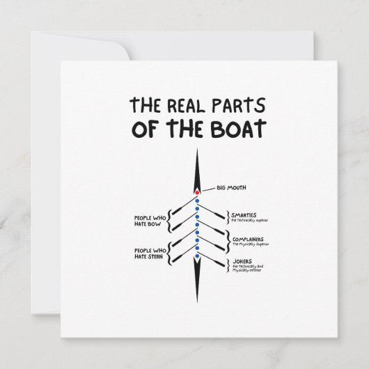 Custom De echte delen van de Boat flatcard (Voorkant)