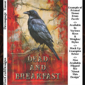Custom “Dead and Breakfast” Spooky Raven Art ET3L Tissuepapier