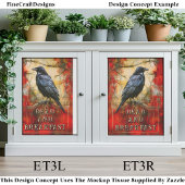 Custom “Dead and Breakfast” Spooky Raven Art ET3L Tissuepapier