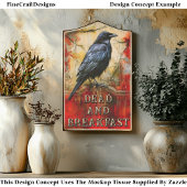 Custom “Dead and Breakfast” Spooky Raven Art ET3R Tissuepapier