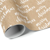 Custom December Winter Season Holiday Wordart Cadeaupapier (Rol Hoek)