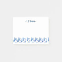 Custom Deco Blue Racing Zeilboten Sticky Notes