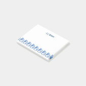 Custom Deco Blue Racing Zeilboten Sticky Notes (Schuin)