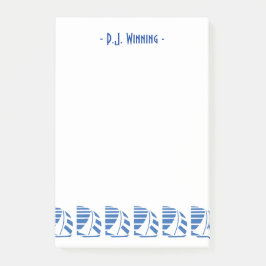 Custom Deco Blue Racing Zeilboten Sticky Notes
