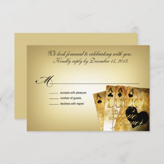 ::CUSTOM:: Dee & Jon Las Vegas RSVP 5x3.5 (Voorkant / Achterkant)