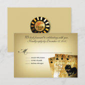 ::CUSTOM:: Dee & Jon Las Vegas RSVP 5x3.5 Kaartje (Voorkant / Achterkant)