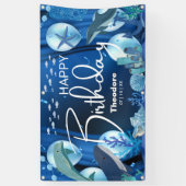 Custom Deep Sea Birthday Banner (Verticaal)