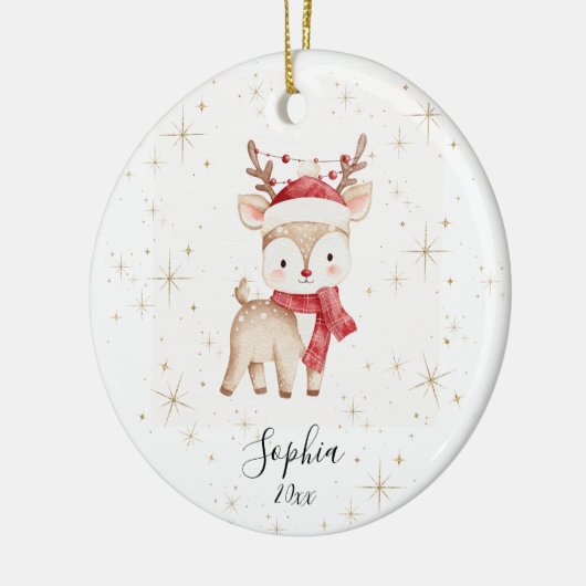 Custom Deer Christmas Ornament (Links)