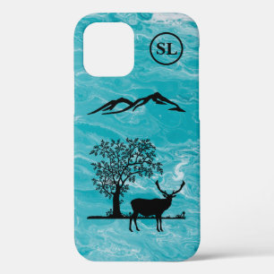 Custom Deer Silhouette Apple iPhone 12 Hoesje