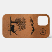 Custom Deer Silhouette Apple iPhone 12 Hoesje (Achterkant (horizontaal))
