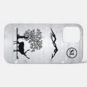 Custom Deer Silhouette Apple iPhone 12 Hoesje (Achterkant (horizontaal))