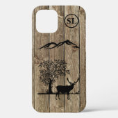 Custom Deer Silhouette Apple iPhone 12 Hoesje (Achterkant)