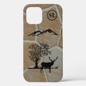 Custom Deer Silhouette Apple iPhone 12 Hoesje (Achterkant)
