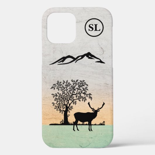 Custom Deer Silhouette Apple iPhone 12 Hoesje (Achterkant)