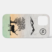 Custom Deer Silhouette Apple iPhone 12 Hoesje (Achterkant (horizontaal))