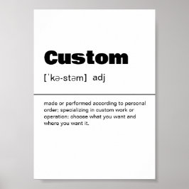 Custom Definition Print - Gepersonaliseerde kunst 