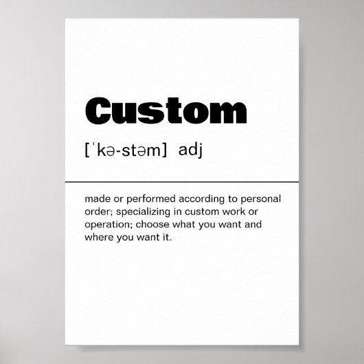 Custom Definition Print - Gepersonaliseerde kunst  (Voorkant)