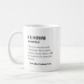 Custom Definition Word Noun Coffee Mok (Links)