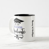 Custom Degree / Major + Jaar Afstuderen Gepersonal Tweekleurige Koffiemok (Voorkant links)