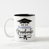 Custom Degree / Major + Jaar Afstuderen Gepersonal Tweekleurige Koffiemok (Links)