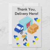 Custom Delivery Driver Card With Editable Note Bedankkaart (Voorkant)