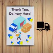 Custom Delivery Driver Card With Editable Note Bedankkaart