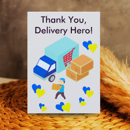 Custom Delivery Driver Card With Editable Note Bedankkaart