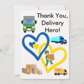 Custom Delivery Driver Card With Editable Note Bedankkaart (Voorkant)