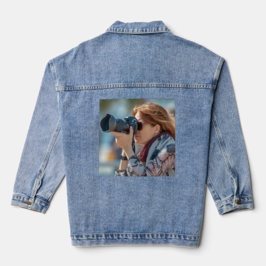Custom Denim Jacket with Your Image or Artwork (Achterkant)