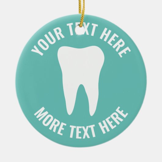 Custom dental office Christmas tree ornament gift (Voorkant)