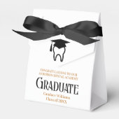 Custom Dental School Goud Zwart Afstudeerfeest Bedankdoosjes (Voorkant Zijde)