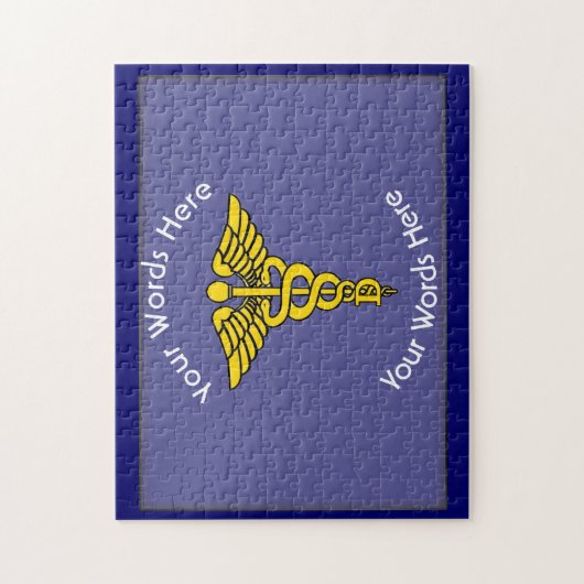 Custom Dentist Caduceus Legpuzzel (Verticaal)