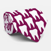 Custom dentist neck tie with molar tooth pattern stropdas (Opgerold)